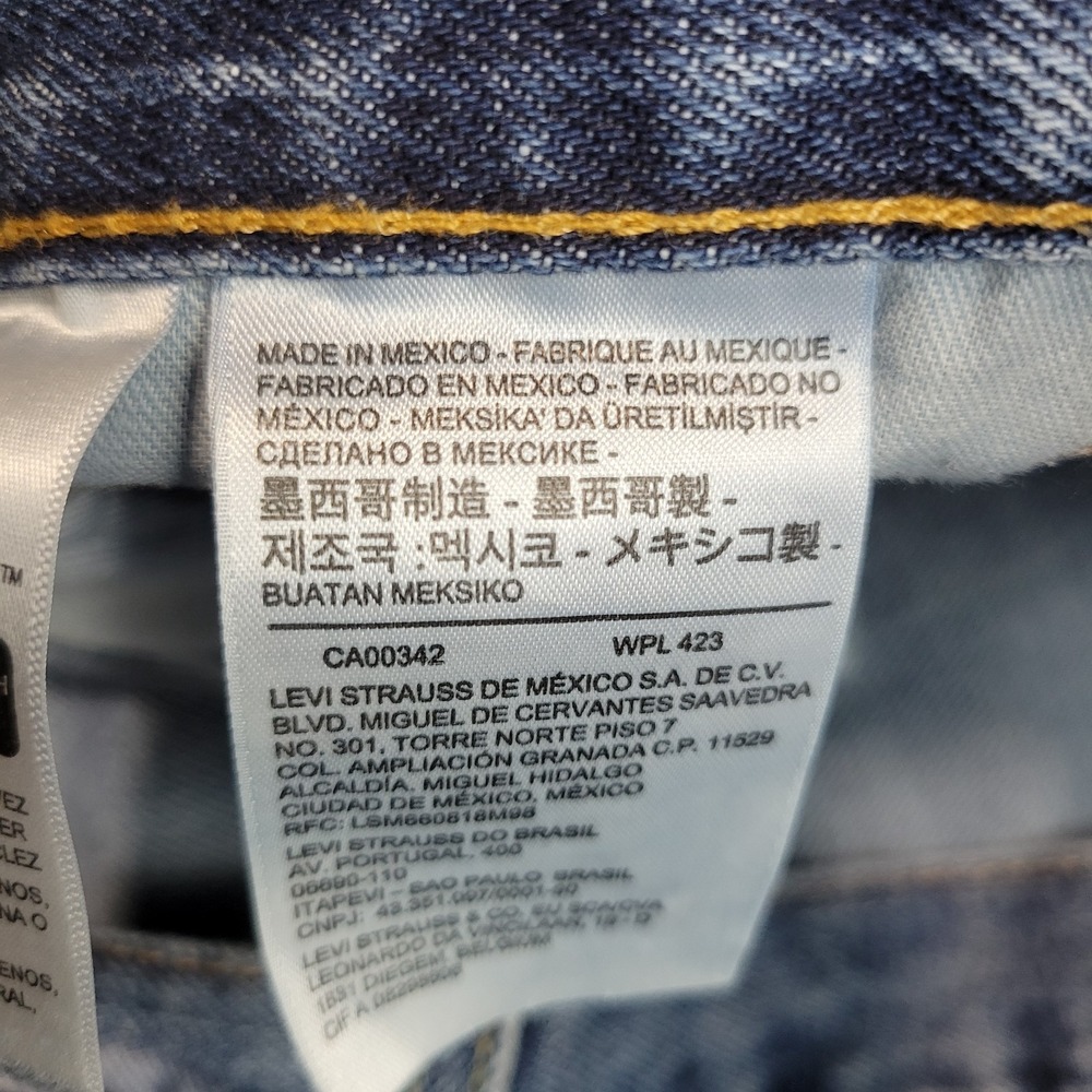 Levis 550 Jeans Mens 40x36 Blue Red Tab Americana Straight Leg Streetwear Dad - Picture 11 of 13